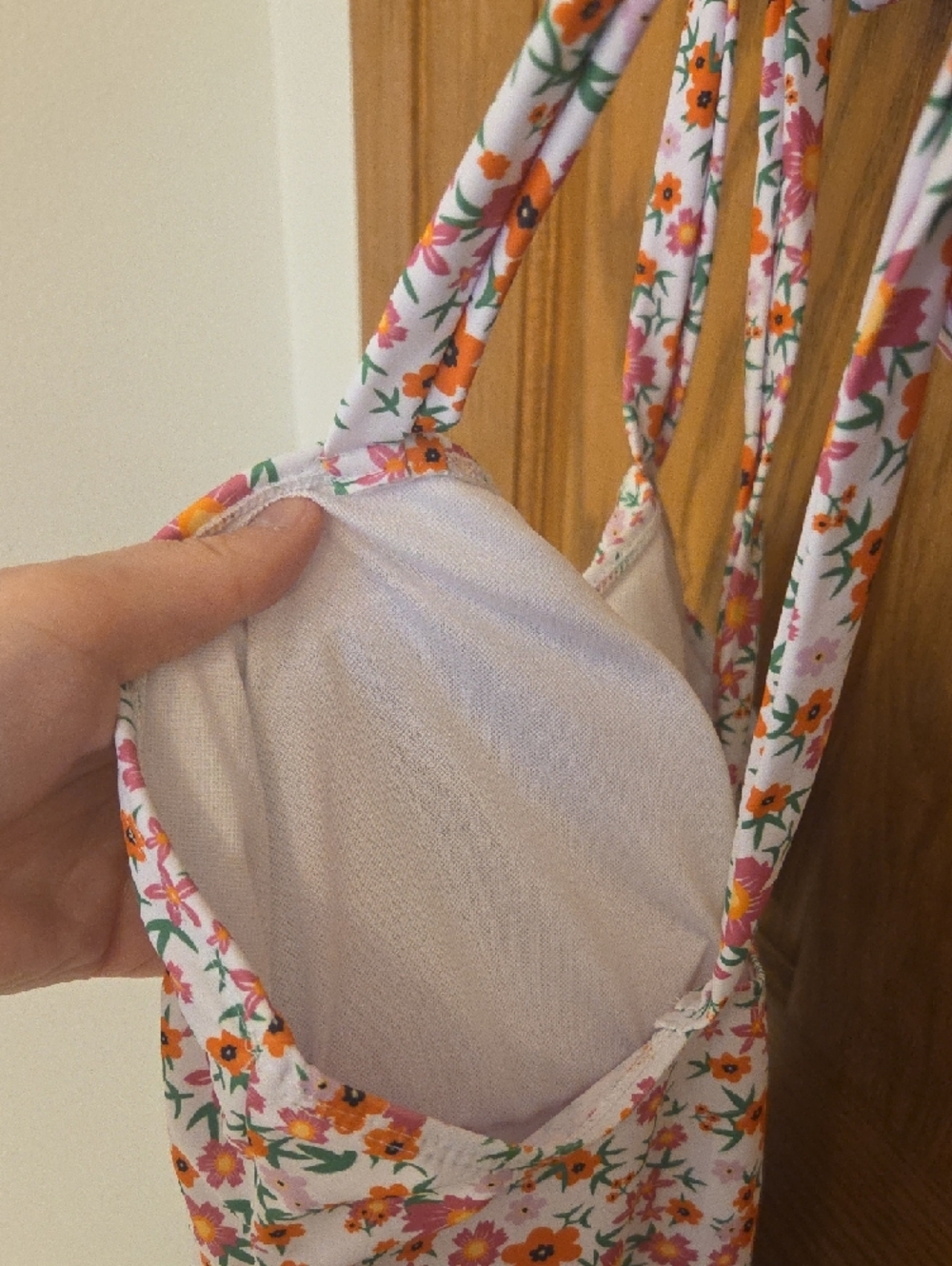 Floral Tie-Shoulder One-Piece Maternity Swimsuit - Picture 3 of 7